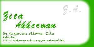 zita akkerman business card